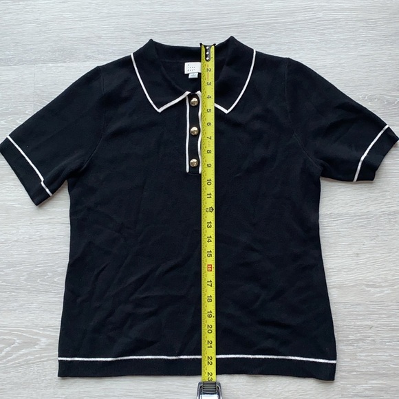 EUC | a new day Polo Knit Top with White Trim - Picture 10 of 11